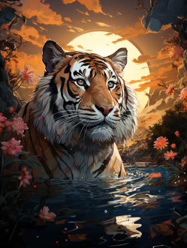 Vibrant and Expressive Crazy Fine Art Illustration