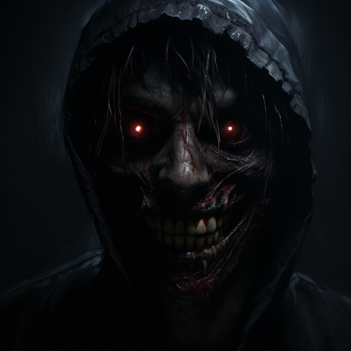 Creep gamerboy closeup horror image