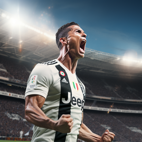 Cristiano Ronaldo celebrating a goal