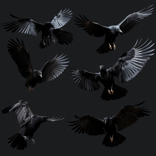 Wingbeat of Crow Animation