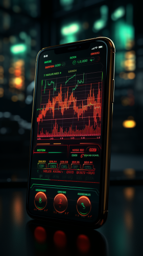 Vibrant Crypto Trading App Interface