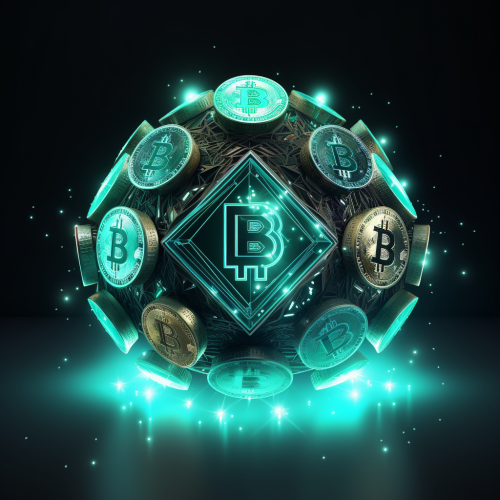 Rocketing Cryptocurrencies on Dark Background