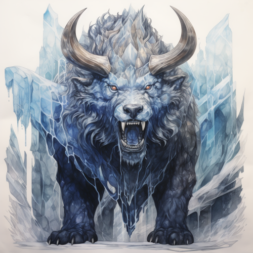 Stunning crystal-horned beast with crystal patches