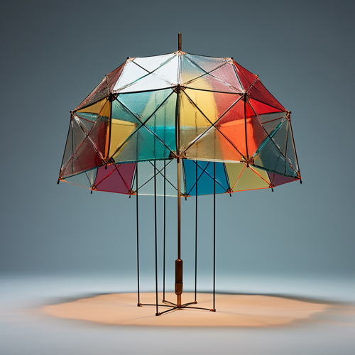 Stylish cube-shaped umbrella accessory