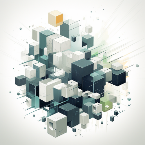 Abstract design illustration with cubes