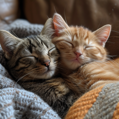 sweet cuddling moment