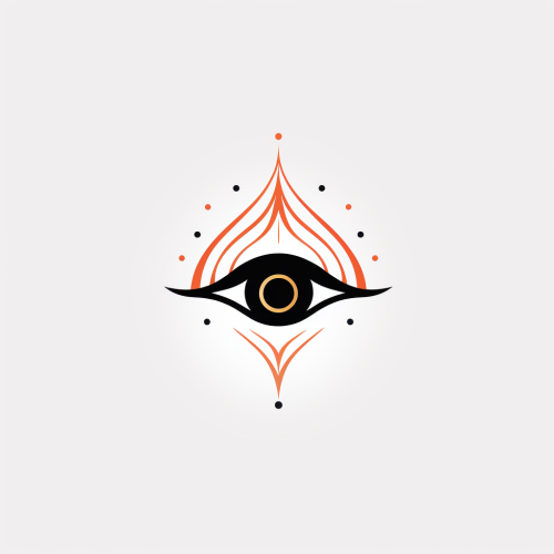 Simple and Symmetrical Third Eye Logo Simple and Symmetrical Third Eye Logo