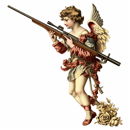 Vintage Cupid Angel Sniper Rifle