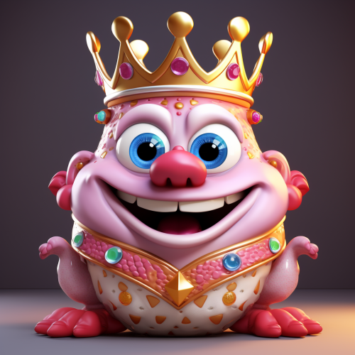 Cute king mascot in 3D