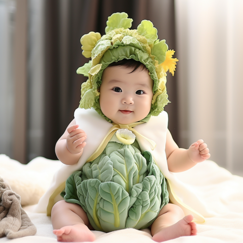 Baby cabbage and broccoli