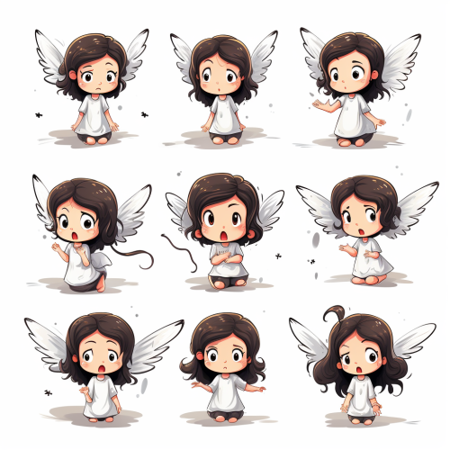 Adorable girl with exaggerated expression