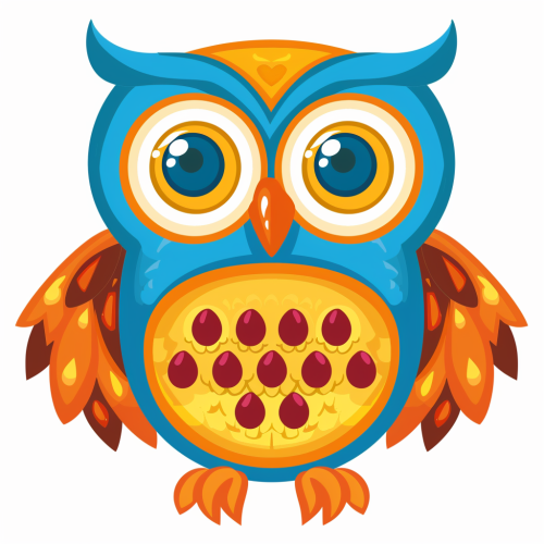 cute brown owl on branch