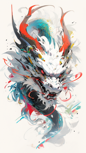 Cute Chinese Dragon Wu Guanzhong Close-Up