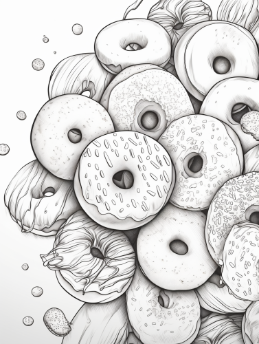 Cute donuts illustration on white background Cute donuts illustration on white background
