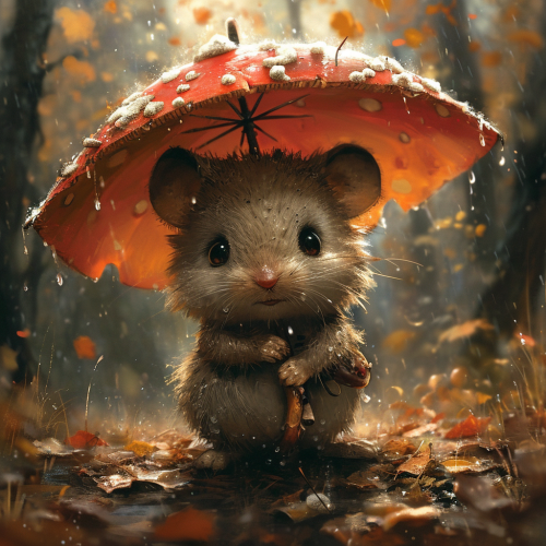 Cute Fantasy Animal Mushroom Umbrella