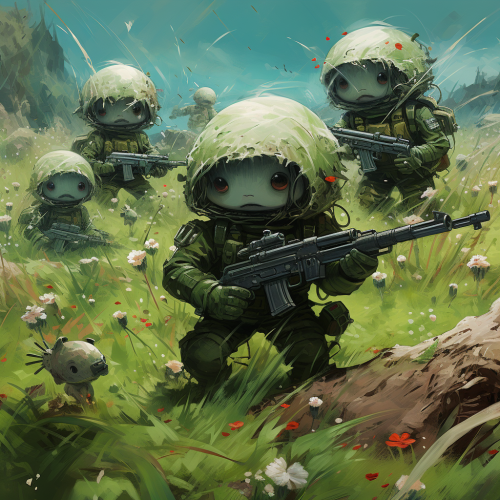 cute soldiers in grassy ghillie suits cute soldiers in grassy ghillie suits