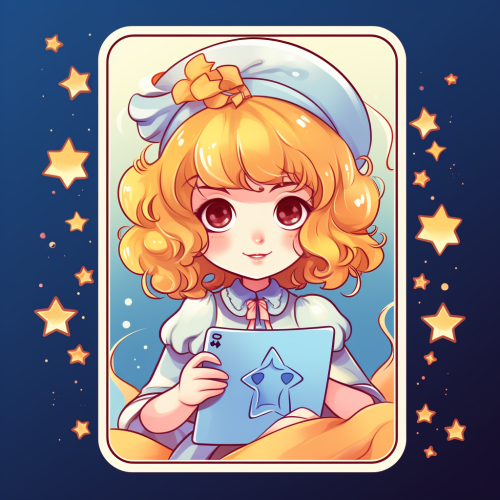Cute Kawaii Style Tarot Card