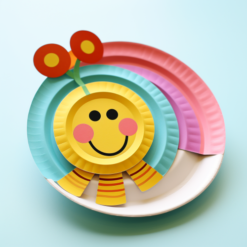 Cute and Colorful Paper Plate Snail Craft
