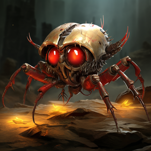 cute scary bug concept art
