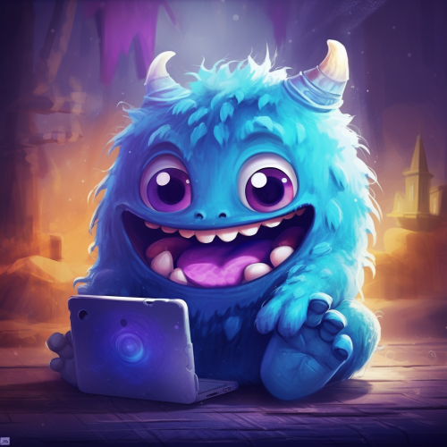 Cute Technology Monster Funny