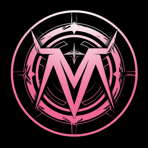 CV Round Logo in Pink and Black