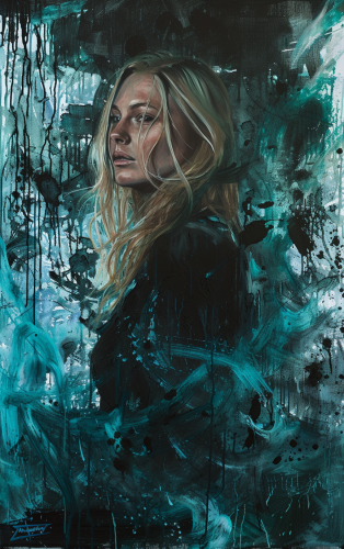 Cyberpunk Powerful Person Standing Image