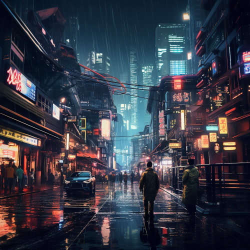 Cyberpunk screen saver artwork