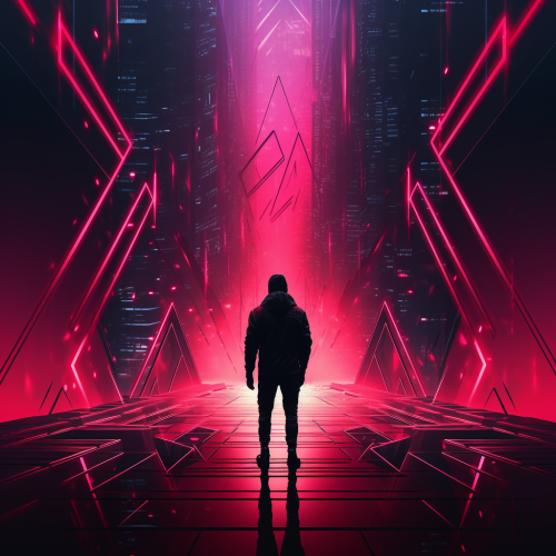 Cyberpunk Simplistic Design Background
