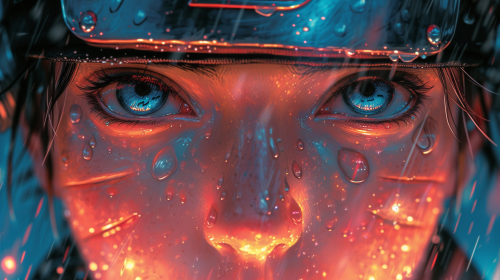 Cyberpunk Futuretechwear Naruto Magazine Cover