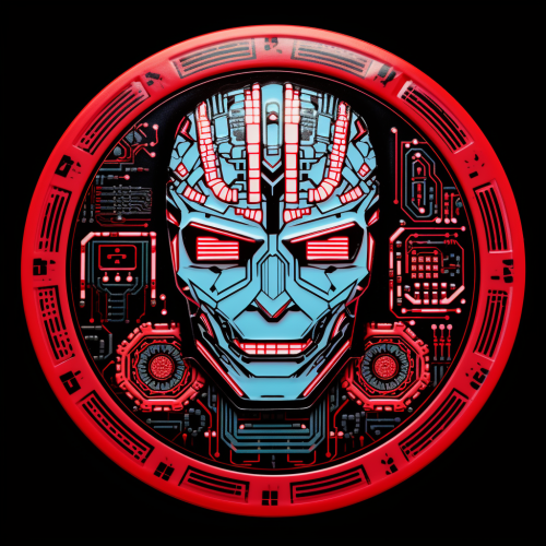 Cyberpunk Poker Chips on a Table