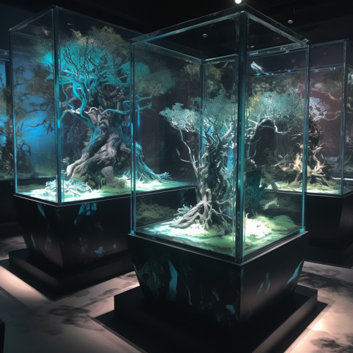 Scenic Cyberpunk Trees Under Glass Scenic Cyberpunk Trees Under Glass