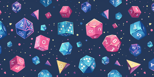 Vibrant d20 Dice Pattern Illustration
