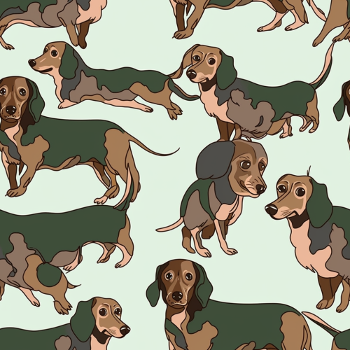 Cute dachshund face art