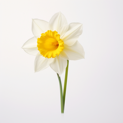 Beautiful daffodil on white background