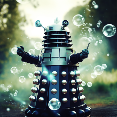 Dalek shooting bubbles clipart image