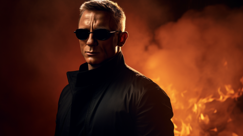 Daniel Craig in all-black special agent gear Daniel Craig in all-black special agent gear