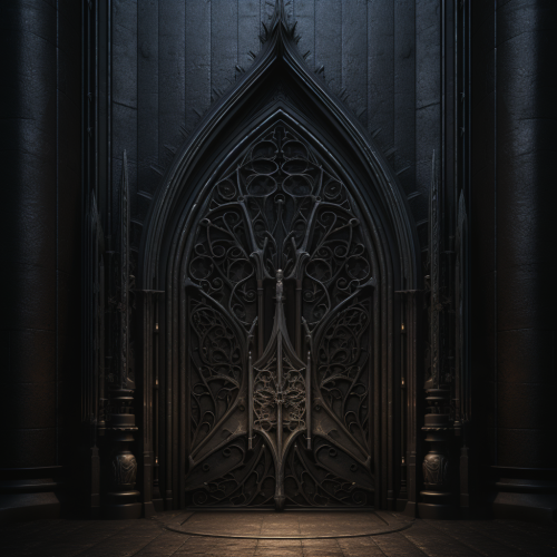 Entrance to an Enigmatic Dark Cathedral