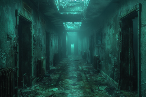 Dark Corridor with Tentacle Obstacles