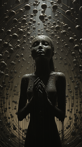 Mysterious dark and futuristic boss fight scene  ?