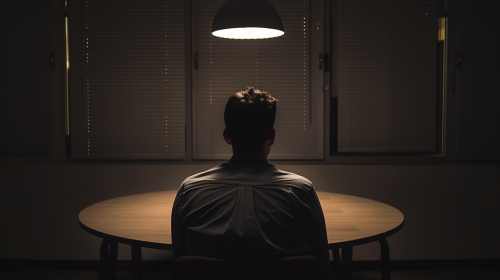40-year-old man at conference table