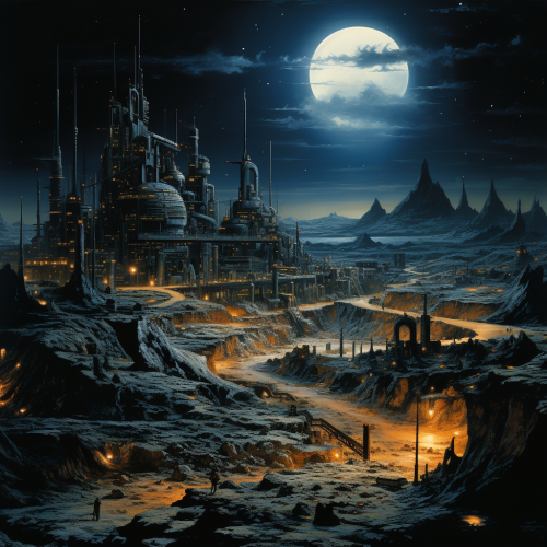 Dark Industrial Planet from Frank Herbert's Dune