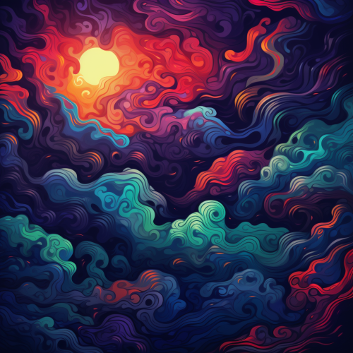 Dark psychedelic background image