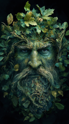 Dark Synth Celtic Bearded Green Man