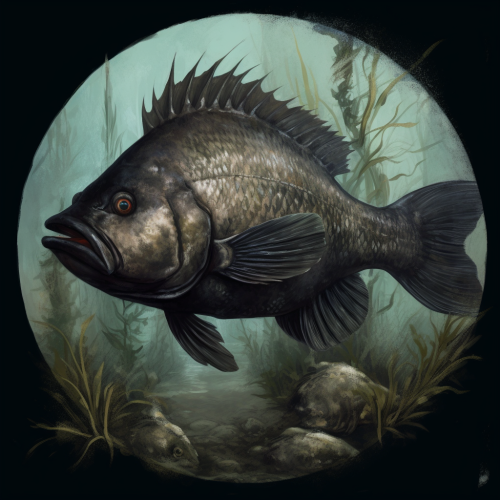 Mysterious black drum with dark fantasy vibes