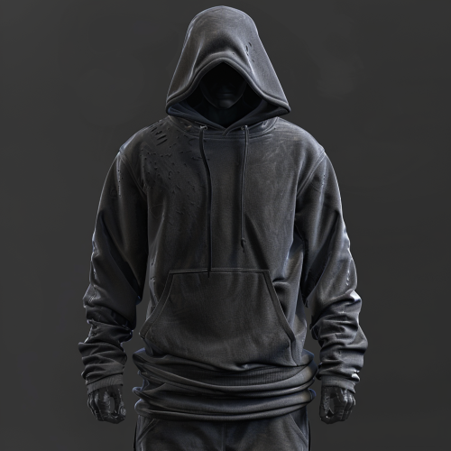 Dark Hoodie Criminal Standing Render