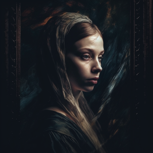 DaVinci's  Darkness  painting artwork