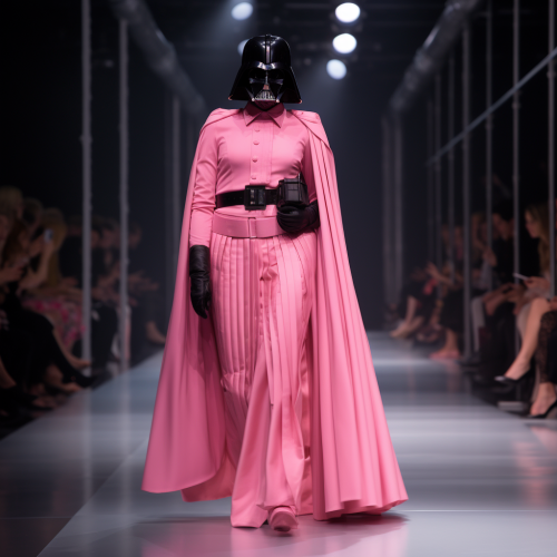 Darth Vader in Pink Fashion at Glamorous Show