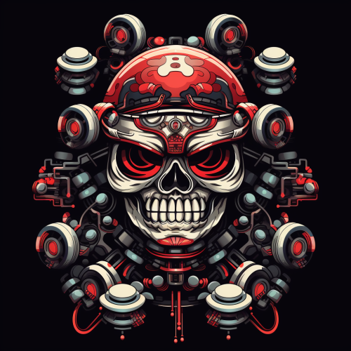 Daruma Doll with Automotive Pistons