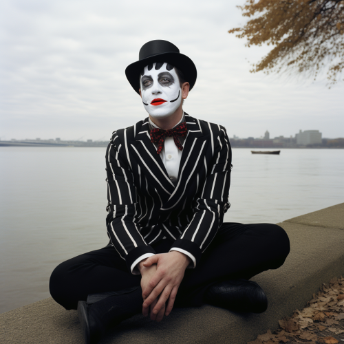 David Mitchell Mime Artist Thames