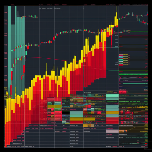 Image of day trading with red and yellow cool backgrounds